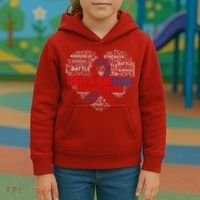 CHD Awareness Heart Disease Fighting Hope Support Warrior Kids Hoodie thumb 3