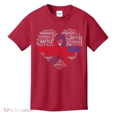 CHD Awareness Heart Disease Fighting Hope Support Warrior Kids T-Shirt