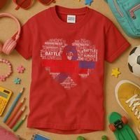 CHD Awareness Heart Disease Fighting Hope Support Warrior Kids T-Shirt thumb 3