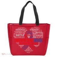 CHD Awareness Heart Disease Fighting Hope Support Warrior Tote Bag thumb 0