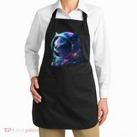 Cat Astronaut In Space Suit And Helmet In The Cosmos Funny Apron thumb 2