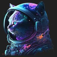 Cat Astronaut In Space Suit And Helmet In The Cosmos Funny Beanie thumb 2