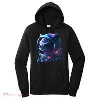 Cat Astronaut In Space Suit And Helmet In The Cosmos Funny Women's Hoodie thumb 0