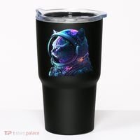 Cat Astronaut In Space Suit And Helmet In The Cosmos Funny Tumbler thumb 0