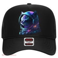 Cat Astronaut In Space Suit And Helmet In The Cosmos Funny Hat thumb 0