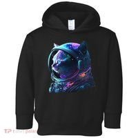Cat Astronaut In Space Suit And Helmet In The Cosmos Funny Toddler Hoodie thumb 0