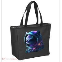 Cat Astronaut In Space Suit And Helmet In The Cosmos Funny Tote Bag thumb 2
