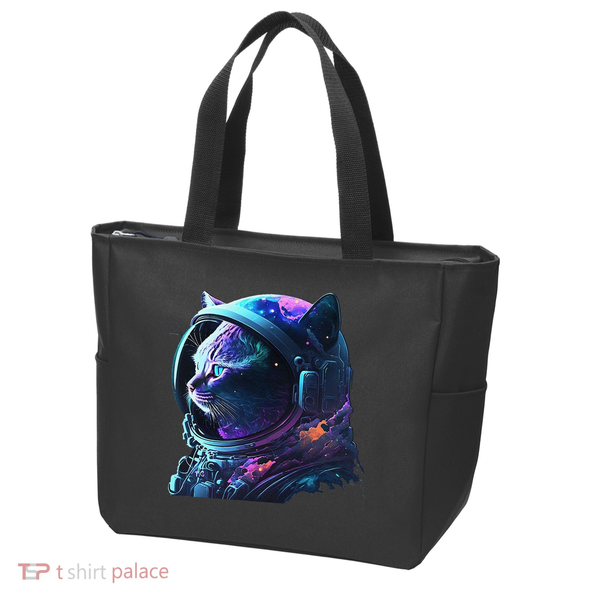 Cat Astronaut In Space Suit And Helmet In The Cosmos Funny Tote Bag
