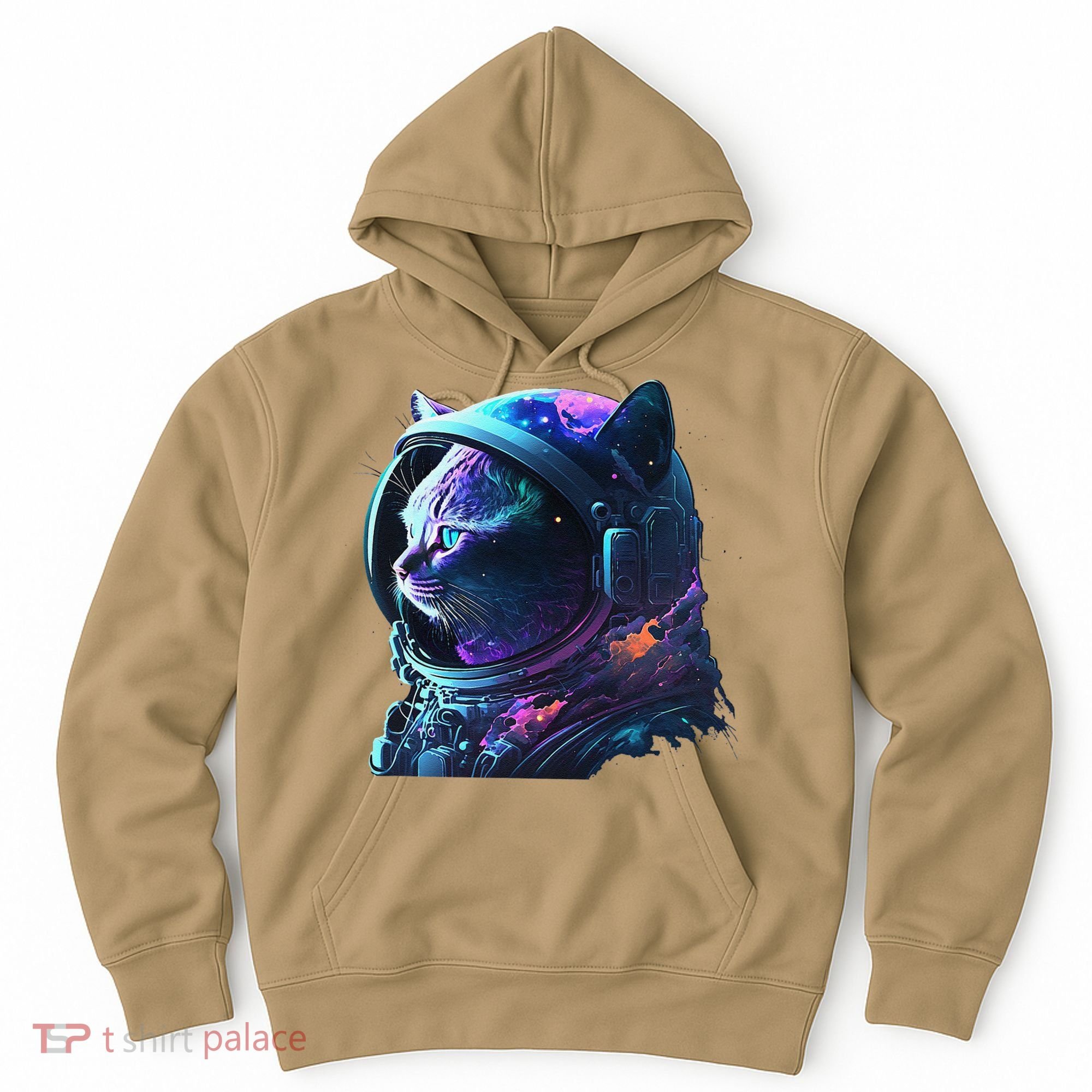 Cat Astronaut In Space Suit And Helmet In The Cosmos Funny Hoodie