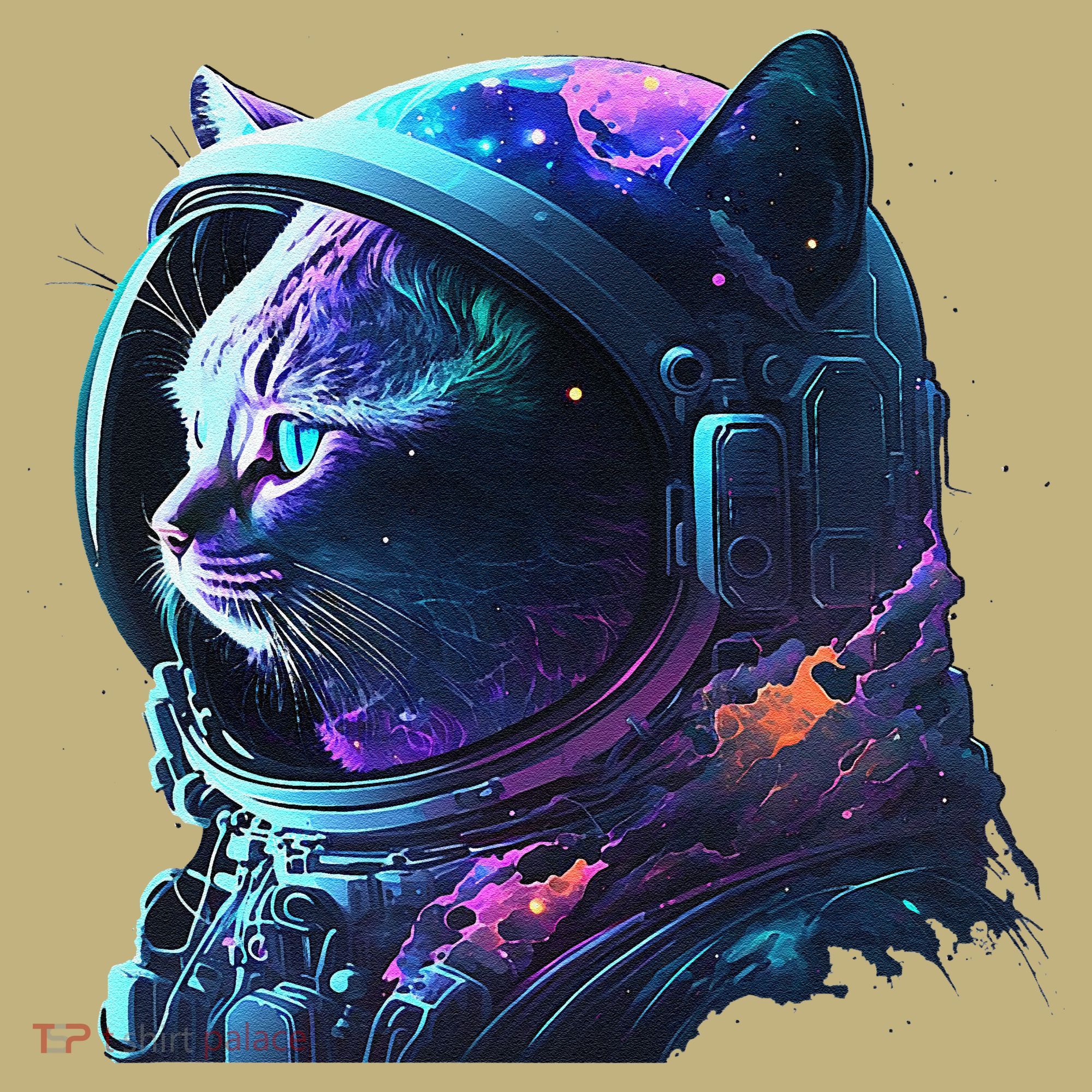 Cat Astronaut In Space Suit And Helmet In The Cosmos Funny Sweatshirt