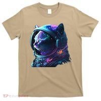 Cat Astronaut In Space Suit And Helmet In The Cosmos Funny T-Shirt thumb 0