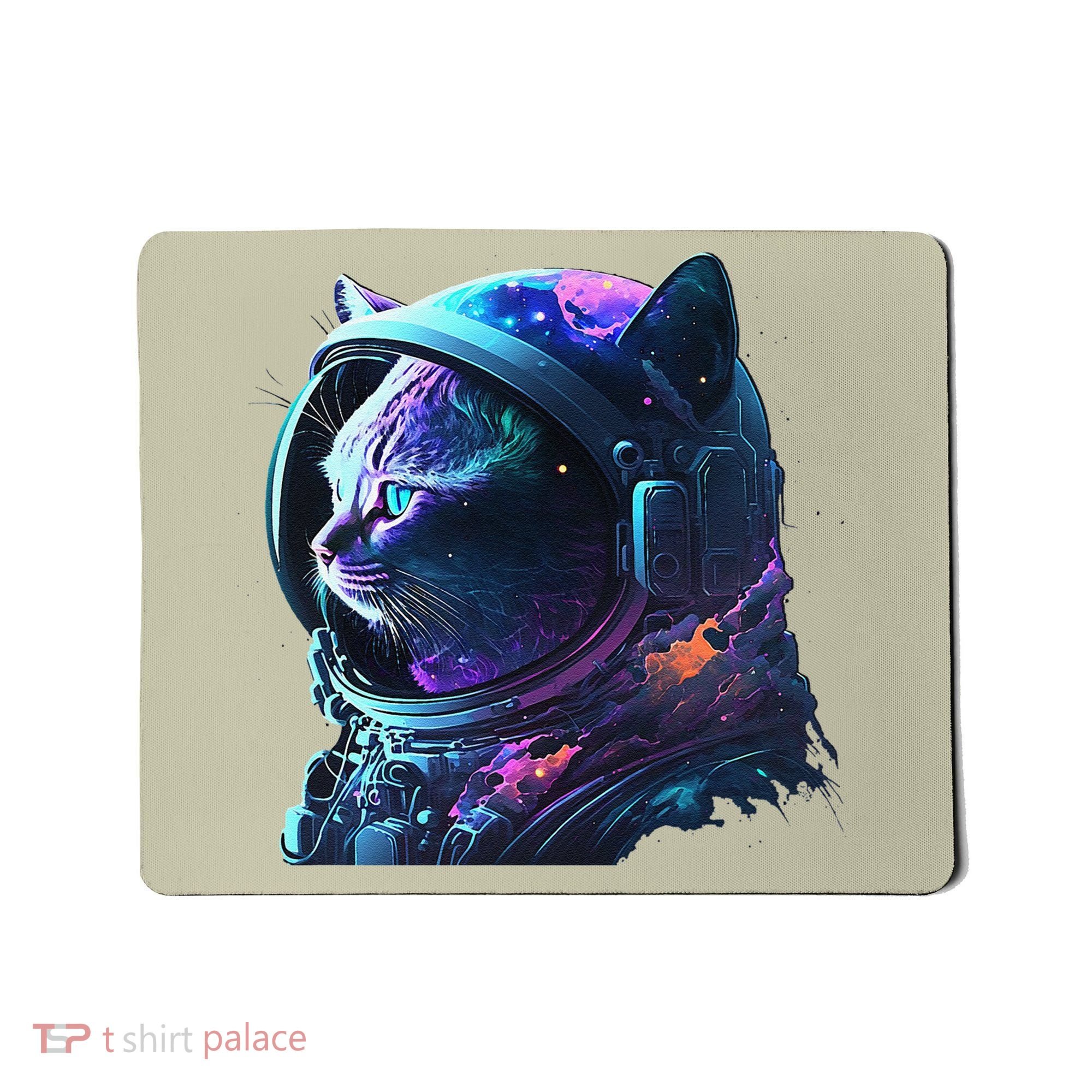 Cat Astronaut In Space Suit And Helmet In The Cosmos Funny Mousepad