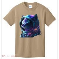 Cat Astronaut In Space Suit And Helmet In The Cosmos Funny Kids T-Shirt thumb 0