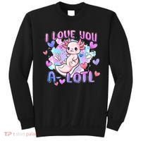 Cute Axolotl I Love You A-Lotl Valentines Day   Sweatshirt thumb 0
