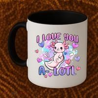 Cute Axolotl I Love You A-Lotl Valentines Day   Coffee Mug thumb 2