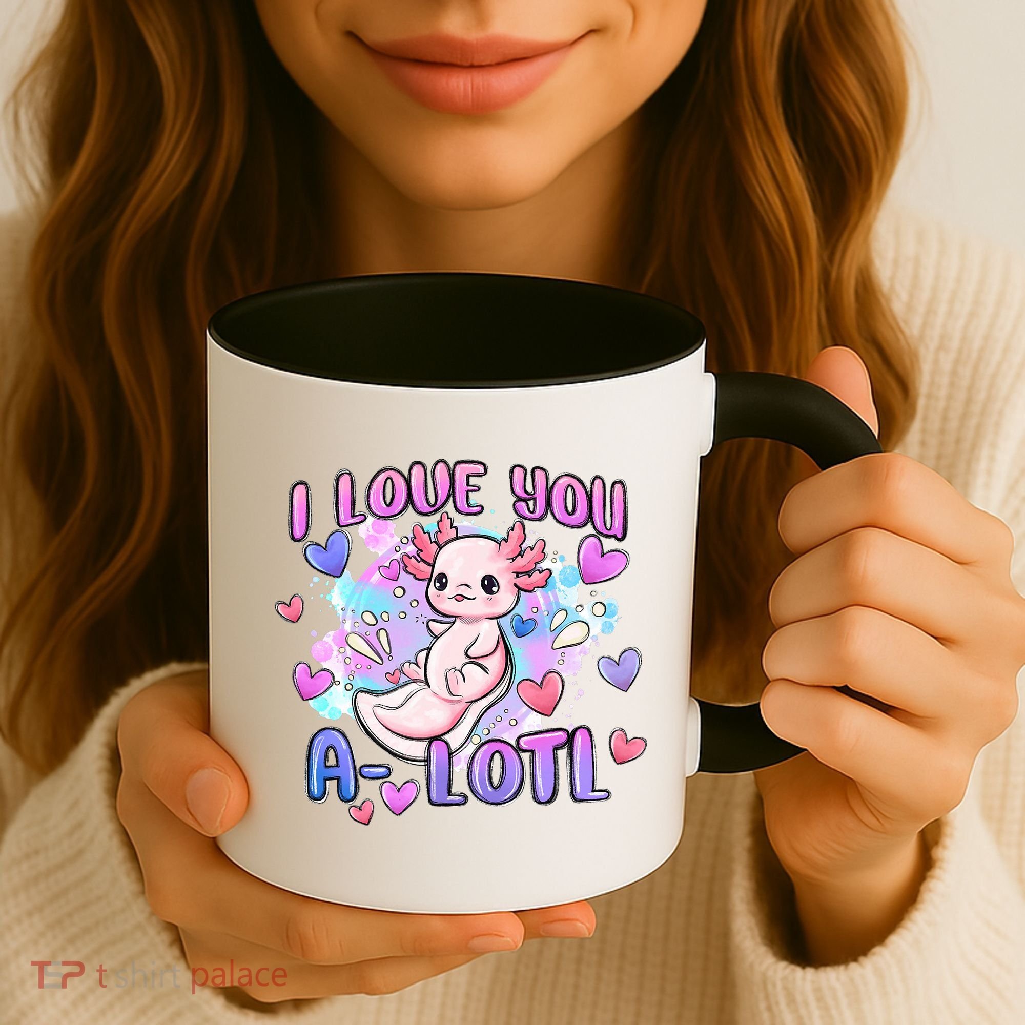 Cute Axolotl I Love You A-Lotl Valentines Day   Coffee Mug