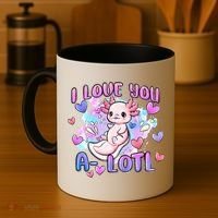 Cute Axolotl I Love You A-Lotl Valentines Day   Coffee Mug thumb 4