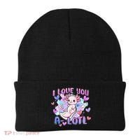 Cute Axolotl I Love You A-Lotl Valentines Day   Beanie thumb 0