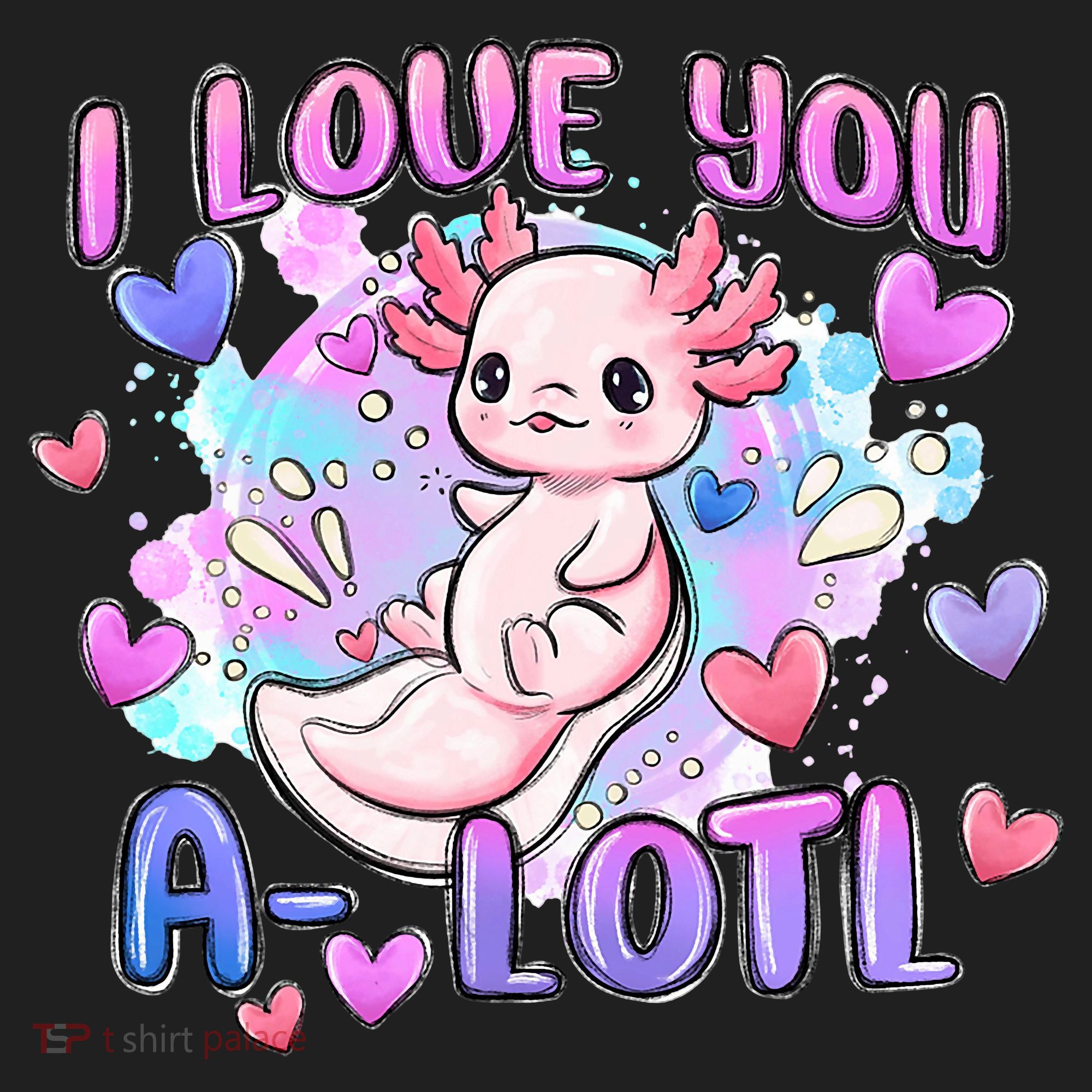 Cute Axolotl I Love You A-Lotl Valentines Day   Beanie