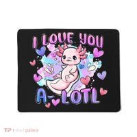 Cute Axolotl I Love You A-Lotl Valentines Day   Mousepad thumb 0