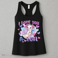 Cute Axolotl I Love You A-Lotl Valentines Day   Women's Tank Top thumb 3