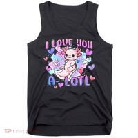 Cute Axolotl I Love You A-Lotl Valentines Day   Tank Top thumb 0