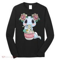 Cute Anime Ideas For Teen Axolotl Eating Ramen Kawaii  Long Sleeve Shirt thumb 0