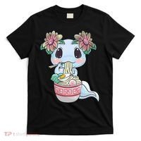 Cute Anime Ideas For Teen Axolotl Eating Ramen Kawaii  T-Shirt thumb 0