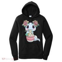Cute Anime Ideas For Teen Axolotl Eating Ramen Kawaii  Women's Hoodie thumb 0