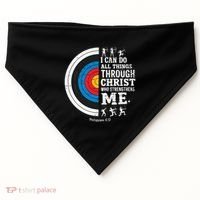 Christian Archery I Can Do All Things Religious Faith USA-Made Doggie Bandana thumb 0
