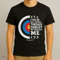 Christian Archery I Can Do All Things Religious Faith T-Shirt thumb 3