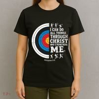Christian Archery I Can Do All Things Religious Faith T-Shirt thumb 4