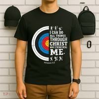 Christian Archery I Can Do All Things Religious Faith T-Shirt thumb 6