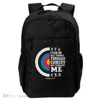 Christian Archery I Can Do All Things Religious Faith Backpack thumb 0