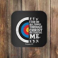 Christian Archery I Can Do All Things Religious Faith Coaster thumb 0