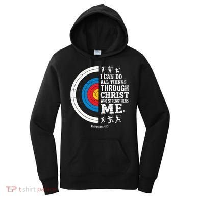 Christian Archery I Can Do All Things Religious Faith Women's Hoodie