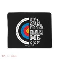 Christian Archery I Can Do All Things Religious Faith Mousepad thumb 0