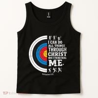 Christian Archery I Can Do All Things Religious Faith Tank Top thumb 2