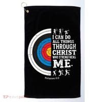 Christian Archery I Can Do All Things Religious Faith Golf Towel thumb 0