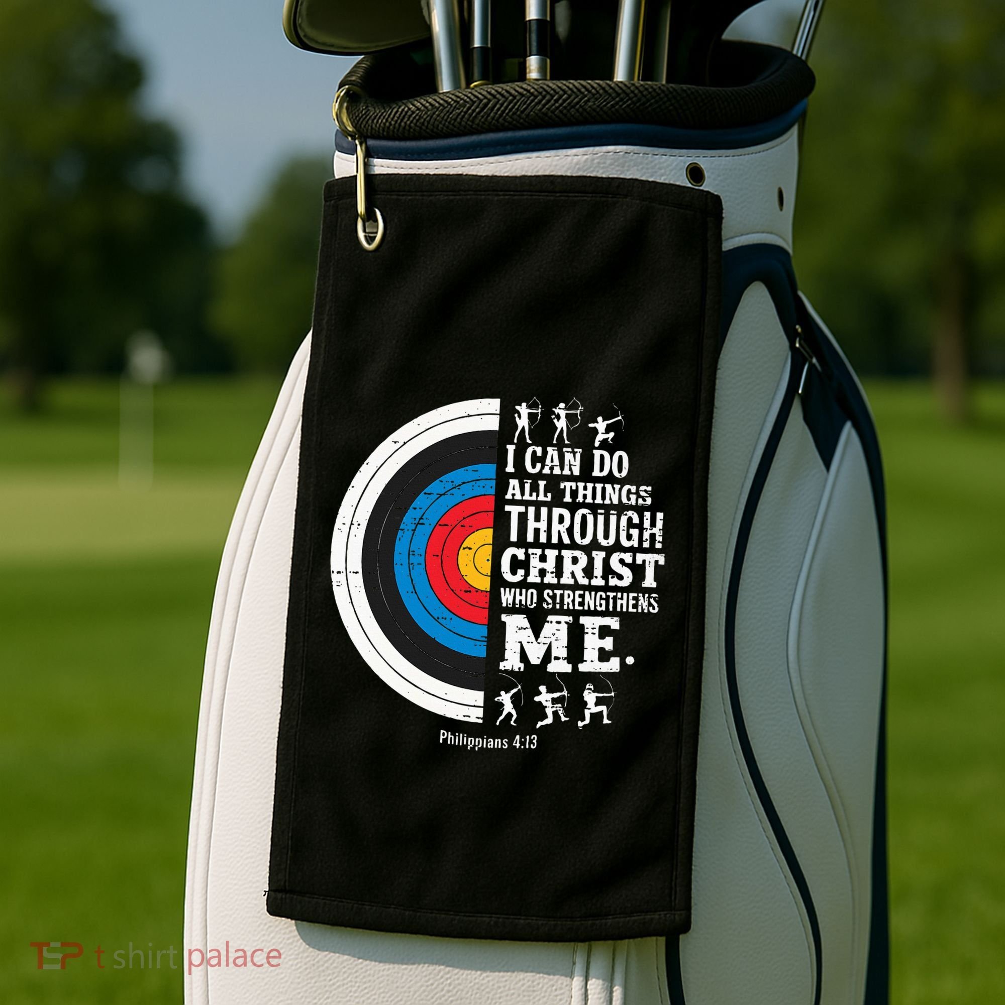 Christian Archery I Can Do All Things Religious Faith Golf Towel