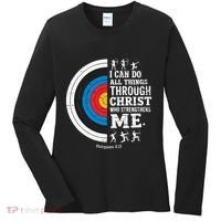 Christian Archery I Can Do All Things Religious Faith Women's Long Sleeve Shirt thumb 0