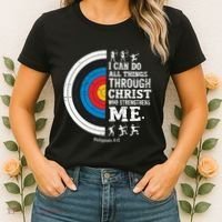 Christian Archery I Can Do All Things Religious Faith Women's T-Shirt thumb 2