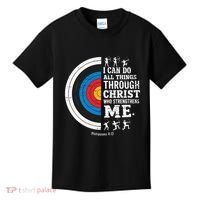Christian Archery I Can Do All Things Religious Faith Kids T-Shirt thumb 0