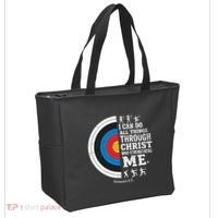 Christian Archery I Can Do All Things Religious Faith Tote Bag thumb 2