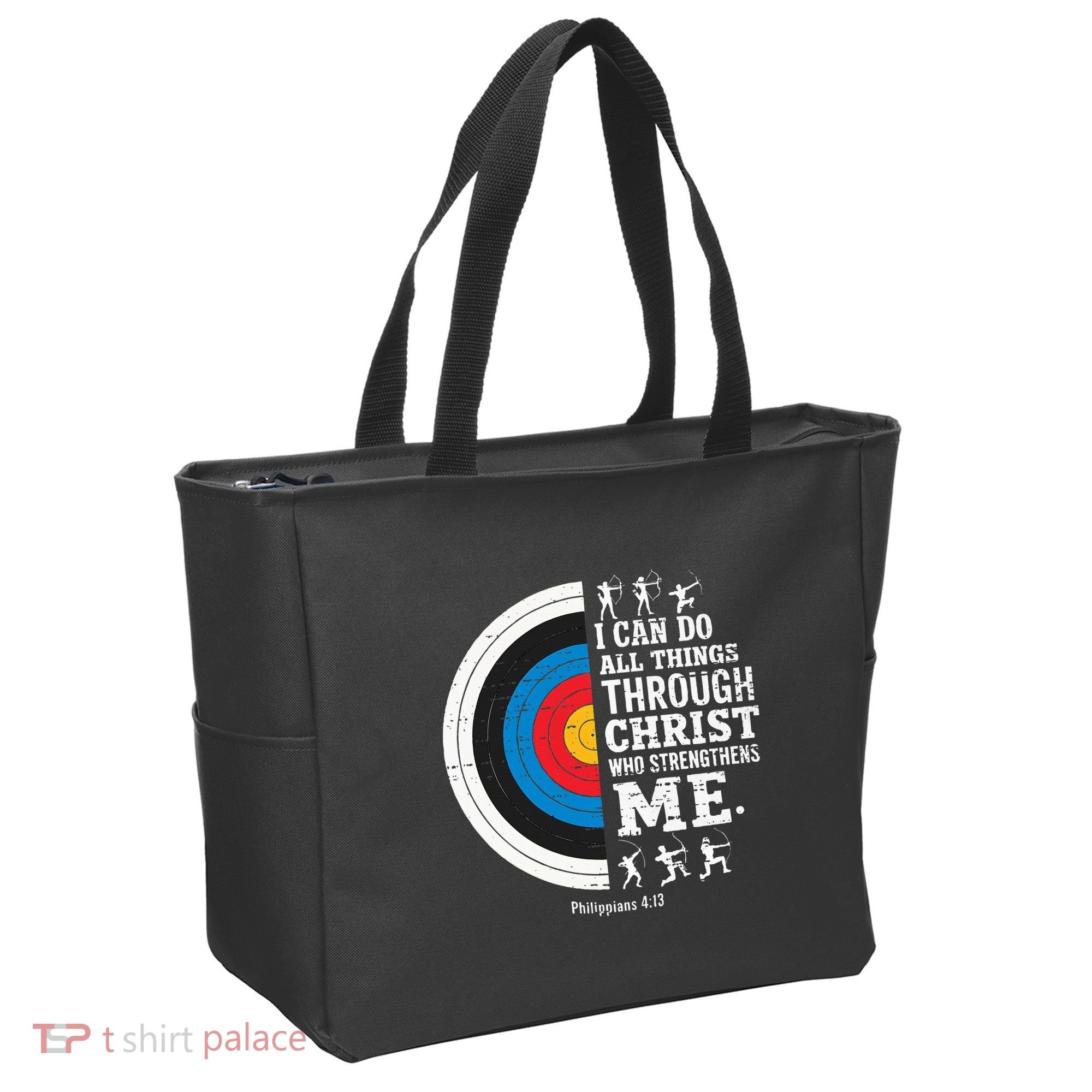 Christian Archery I Can Do All Things Religious Faith Tote Bag