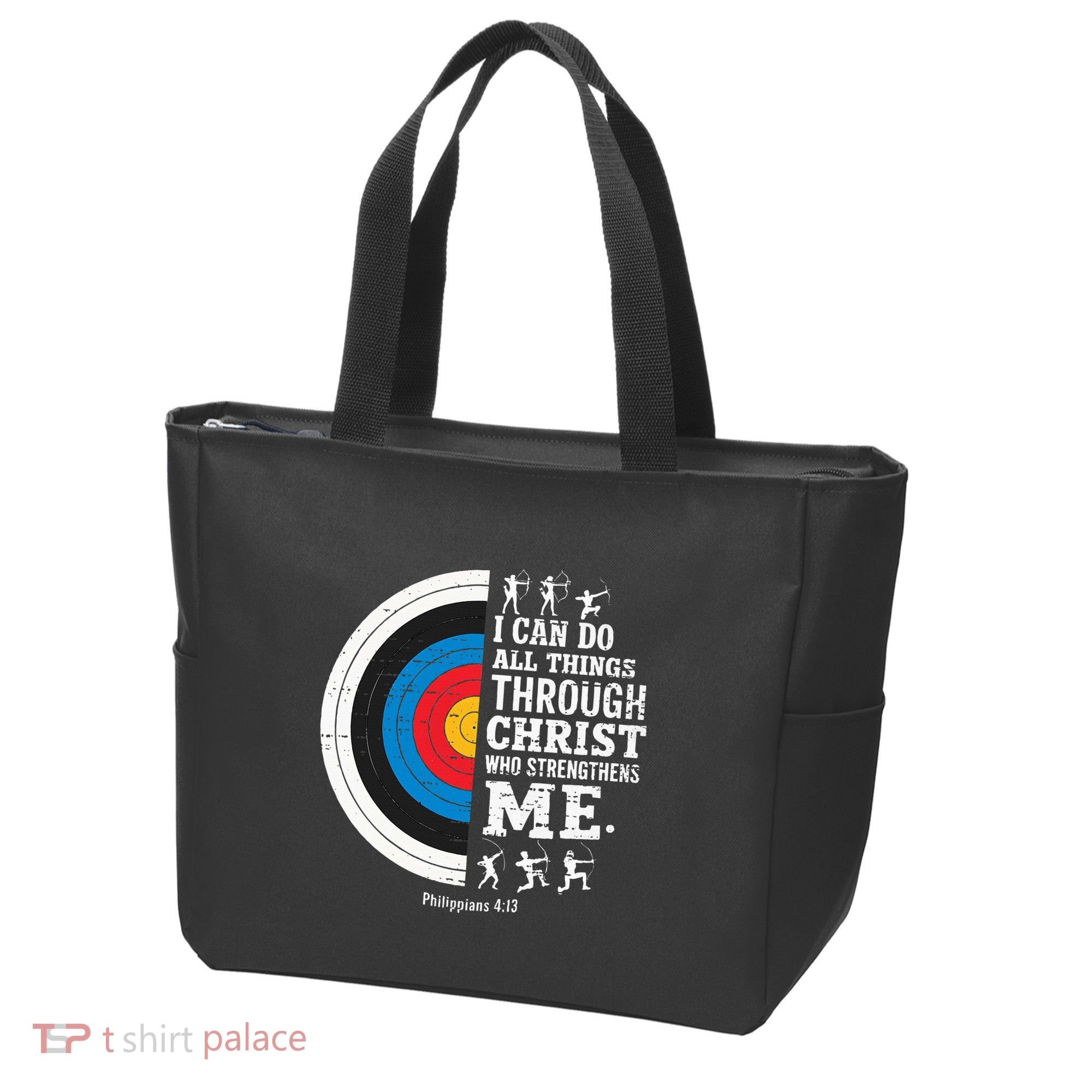 Christian Archery I Can Do All Things Religious Faith Tote Bag