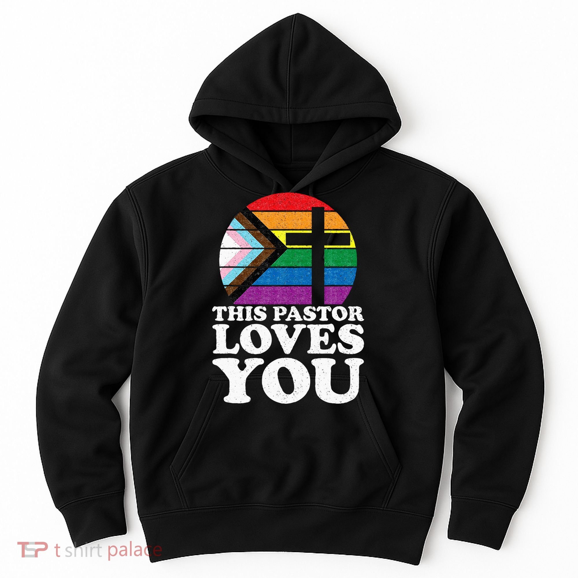 Christian Ally Inclusive Pride Clergy This Pastor Loves You Hoodie