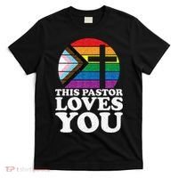 Christian Ally Inclusive Pride Clergy This Pastor Loves You T-Shirt thumb 0
