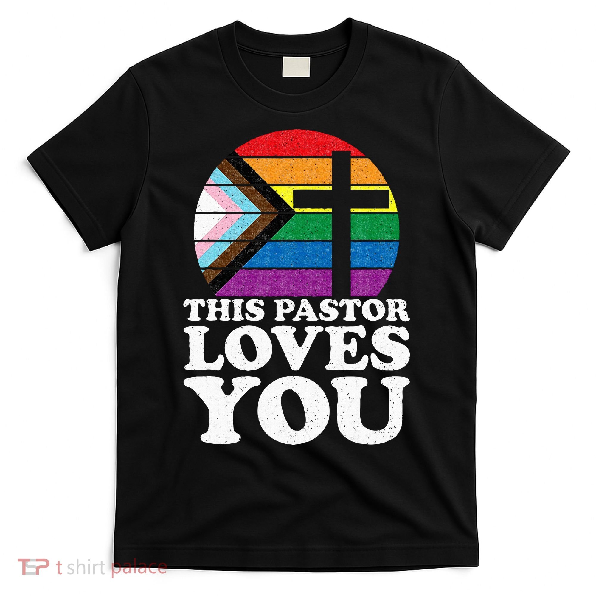 Christian Ally Inclusive Pride Clergy This Pastor Loves You T-Shirt