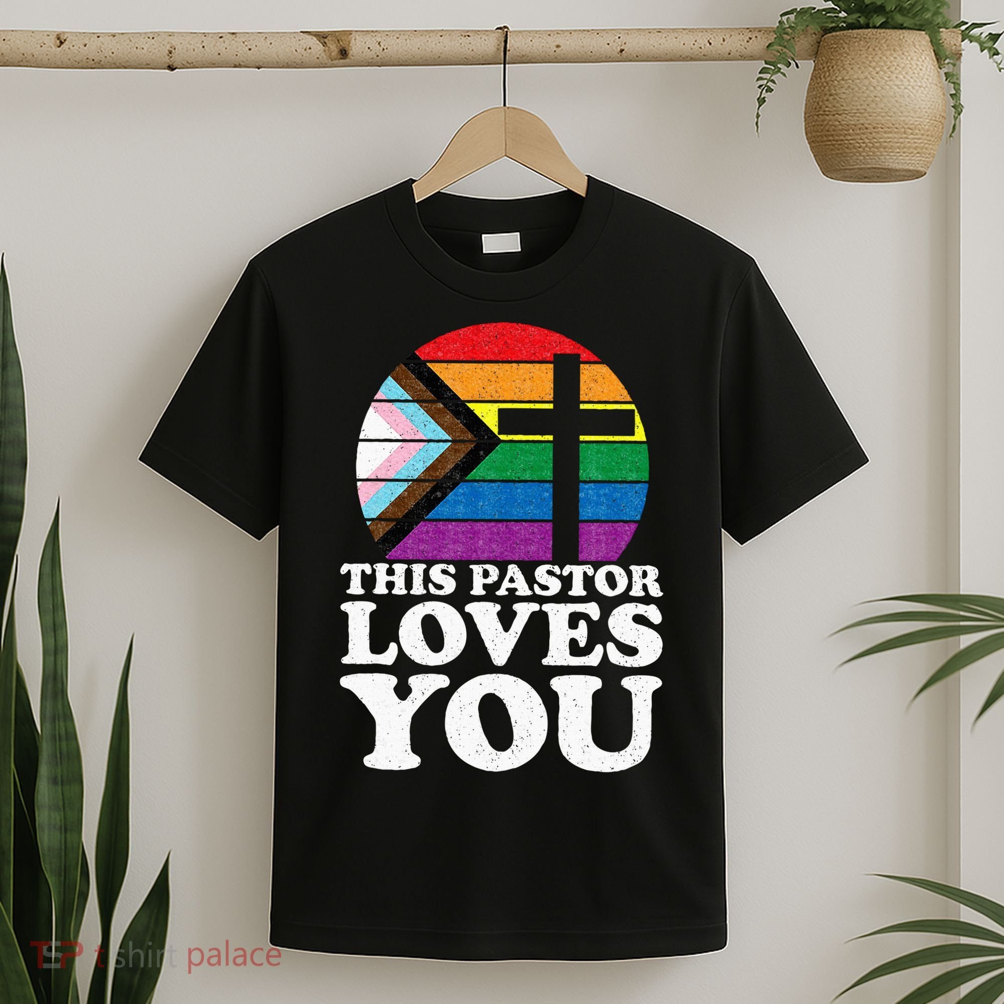 Christian Ally Inclusive Pride Clergy This Pastor Loves You T-Shirt